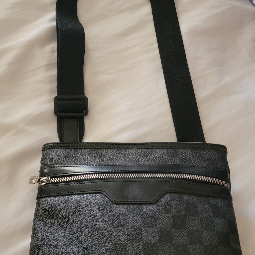 Authentic Louis Vuitton Graphite Checkered Messenger Bag